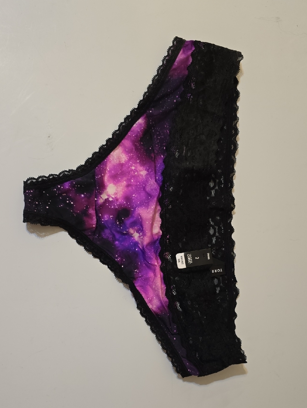 NWT Torrid Gradient Galaxy Black Second Skin Size 2 Thongs